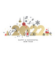 happy new year 2022 greeting card vector image vector image
