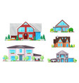 house home cottage buildings with roofs windows vector image vector image