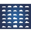 set of different cloud vector image
