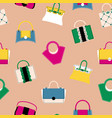 women purse pattern seamless texture with trendy vector image vector image