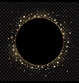 elegant gold frame glitter confetti isolated vector image vector image
