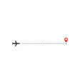 plane way icon airplane straight ahead path vector image