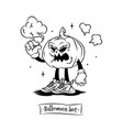 set of tattoo characters for halloween vector image vector image