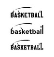 basketball logo for the team and cup vector image