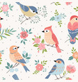 bird pastel pattern vector image