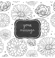 chalk flowers blackboard frame seamless pattern vector image vector image