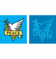 dove of peace logo vector image vector image