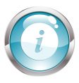 gloss button with sign info vector image