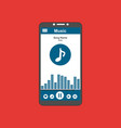 media player application app template with flat vector image vector image