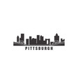 pittsburgh city skyline vector image vector image