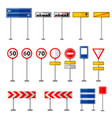 road symbols traffic signs graphic elements vector image vector image