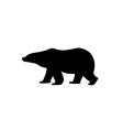silhouette of a polar bear side view vector image