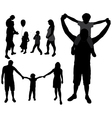 family silhouettes vector image