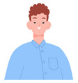 teenager avatar young boy portrait happy kid vector image vector image
