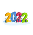 merry christmas and happy new year 2022 vector image