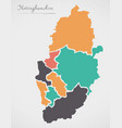 Modern map - nottinghamshire county with cities Vector Image