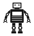 robot icon simple style vector image