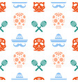seamless pattern for dia de los muertos - mexican vector image vector image