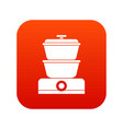 steamer icon digital red vector image