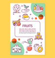 fruit production poster template layout farming vector image vector image