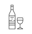 malbec red wine line icon vector image