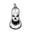 scary halloween pumpkin design element vector image