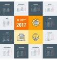 calendar for 2017 year design stationery vector image