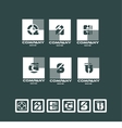 alphabet letter logo icon set square vector image vector image