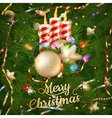 candles and christmas ornaments eps 10 vector image vector image