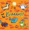 funny print for halloween holiday ideal for card vector image