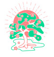 icon of a blossoming tree vector image