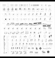 symbols of musical notation vector image
