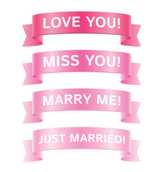 Romantic ribbons Royalty Free Vector Image - VectorStock