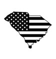 south carolina usa flag in state shape icon vector image