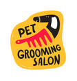 pets grooming salon banner haircut service vector image