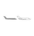 private airplane icon grey set vector image