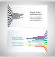 business card template front and back vector image