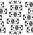 dollar icons seamless pattern on white vector image vector image