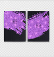 set of black and glitter design templates vector image vector image