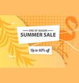 summer sale banner template sale bright vector image