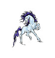 silhouette a running horse vector image vector image
