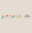 year scandinavian ornament banner vector image vector image