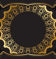 black banner with luxurious gold ornament vector image
