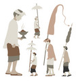 culture balinese ceremony with boho style vector image