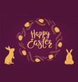 easter gold and card banner design vector image
