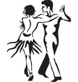 latin dance rumba dancing couple vector image