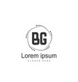 letter logo bg template design vector image vector image