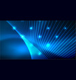 neon glowing techno lines blue hi-tech futuristic vector image