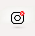photo camera pictogram with ban mark 3d icon vector image