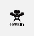 simple cowboy logo icon template vector image vector image
